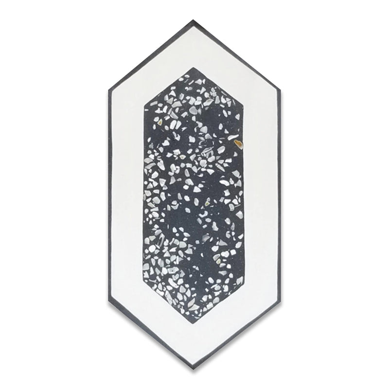 Tiffany Series | Mother of Pearl Terrazzo Hexagon Cement Tile - LiLi Tile