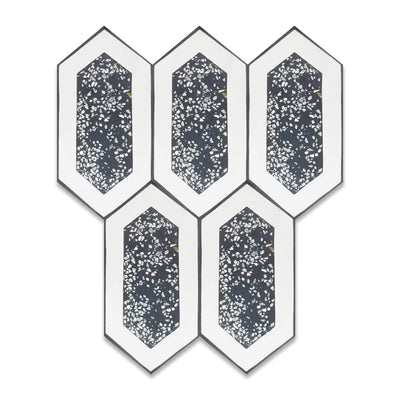 Tiffany Series | Mother of Pearl Terrazzo Hexagon Cement Tile - LiLi Tile