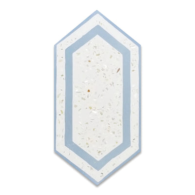 Tiffany Series | Mother of Pearl Terrazzo Hexagon Cement Tile - LiLi Tile